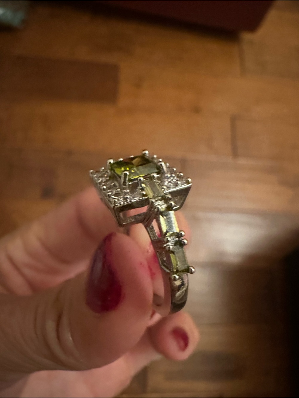 925 -Tone Multi-Baguette & Round Stone Women's Ring -